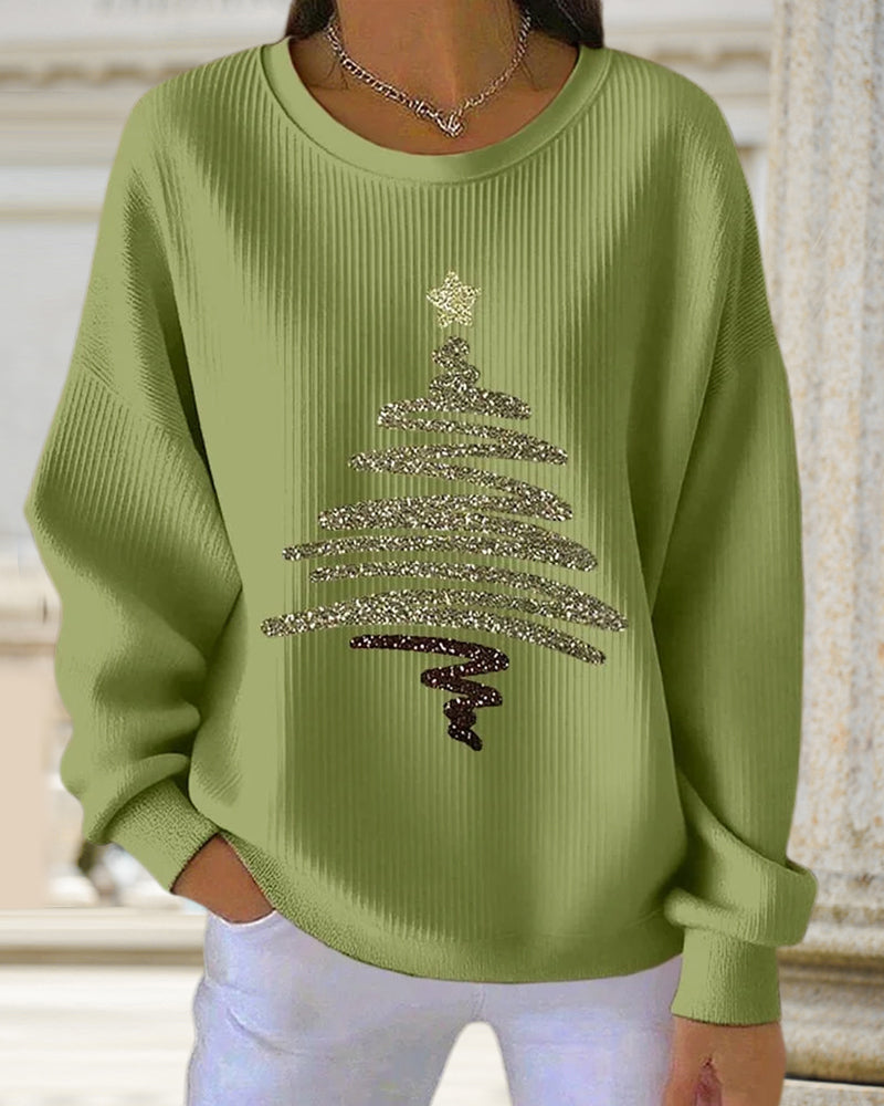 Sweat Large Creux Imprimé Noël
