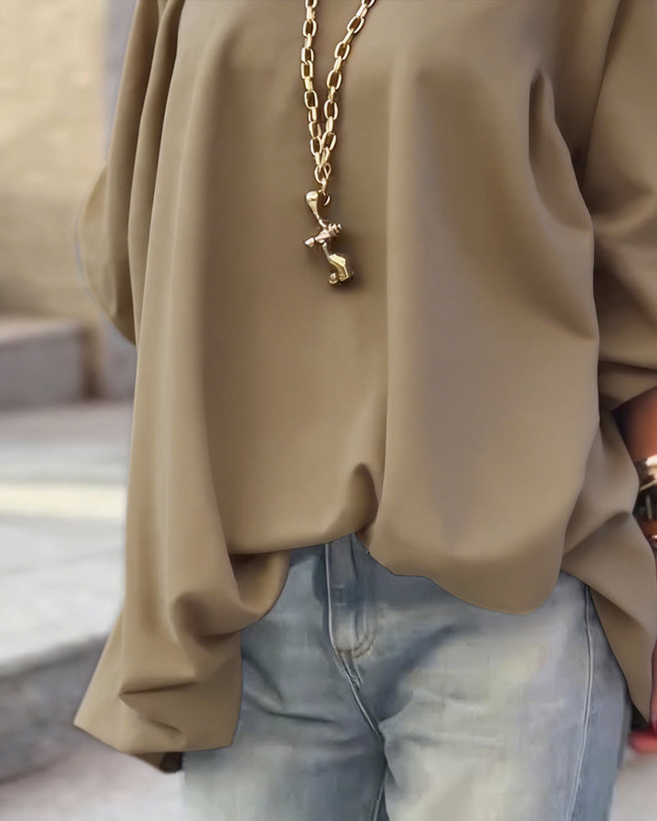 Sweatshirts Uni Loose Irrégulier