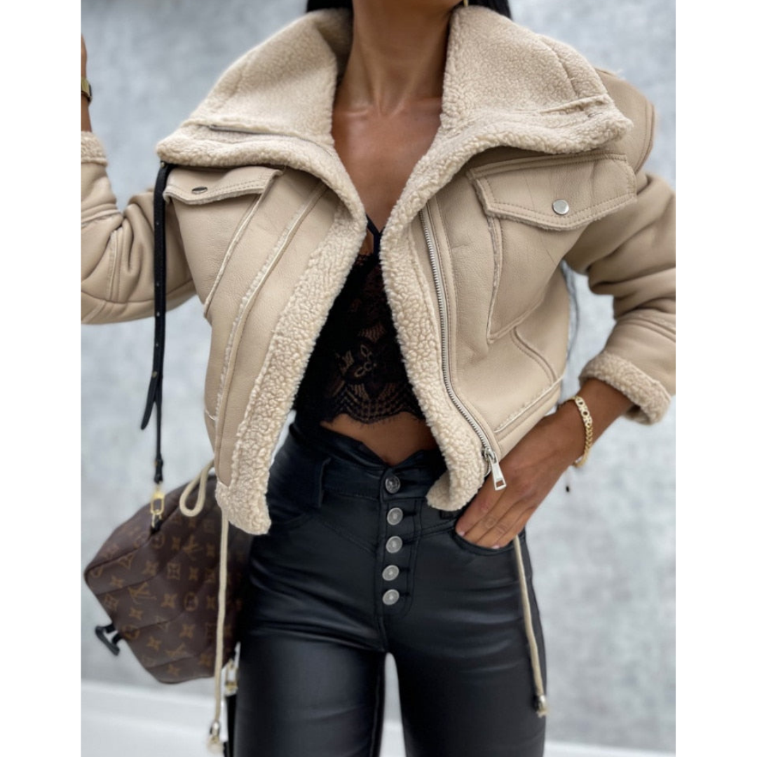 Eliska | Veste d’hiver courte avec doublure chaude pour femme