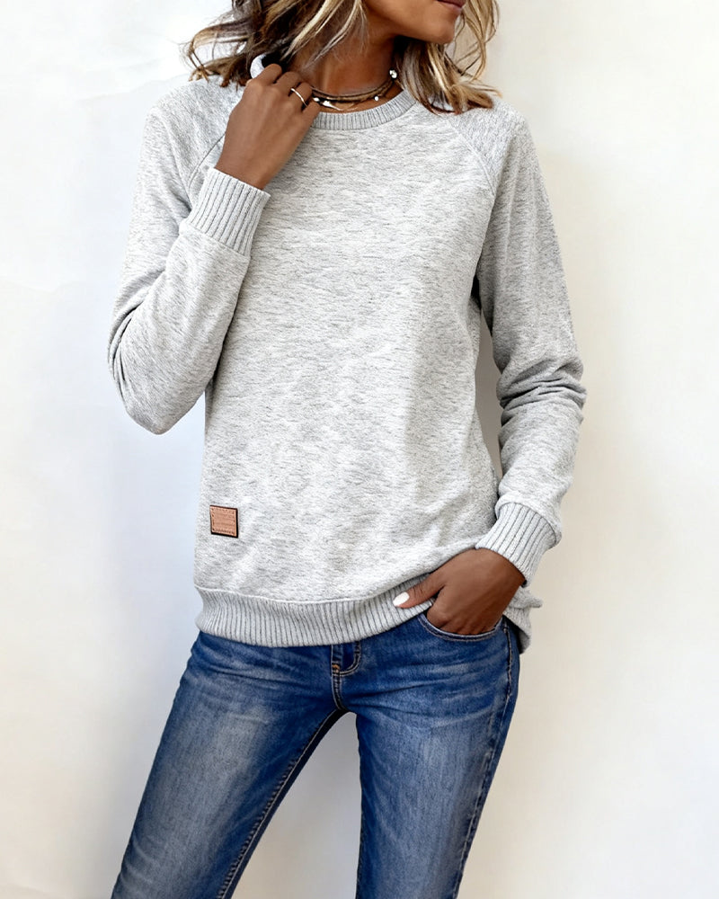 Sweat Décontracté Tendance À Col Rond