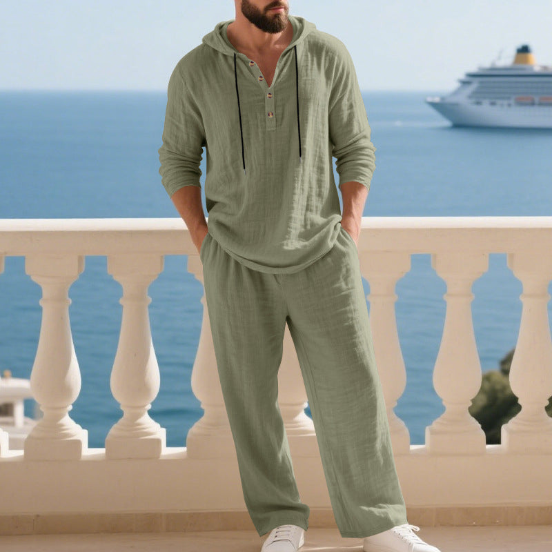 Ensemble Deux-Pièces Mode Homme Décontracté Long