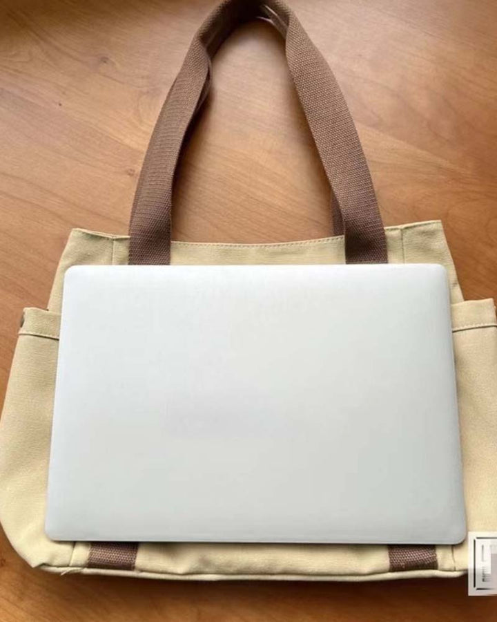 Sac en toile de grande capacité avec doubles poignées