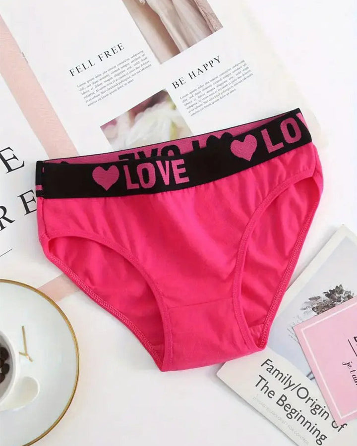 Culotte Imprimé Cœur Taille Basse