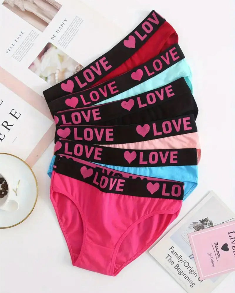 Culotte Imprimé Cœur Taille Basse