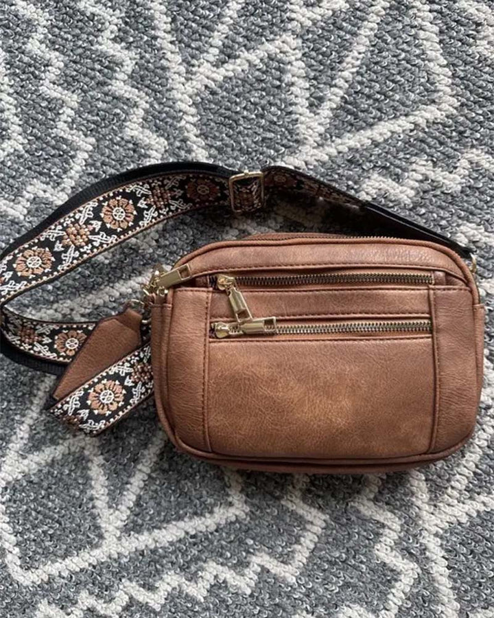 Sac bandoulière zippé multifonctionnel
