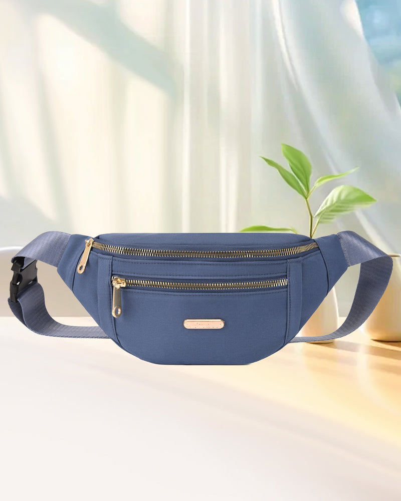 Sac à bandoulière simple de couleur unie sur le devant
