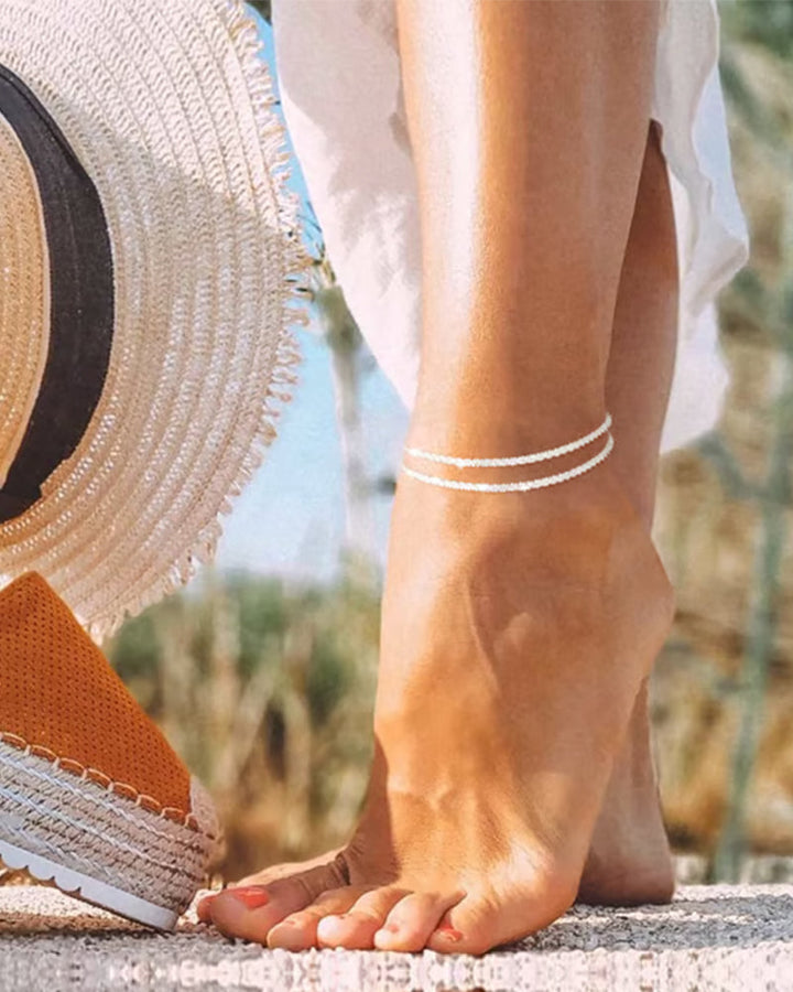 🏖️ Bracelets De Cheville Femme Kc Or & Argent Sterling