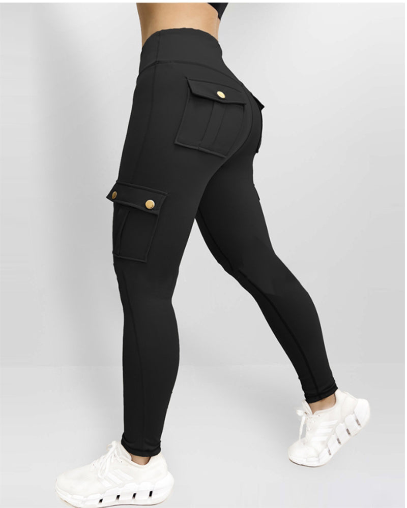Pantalon taille haute avec poche et séchage rapide