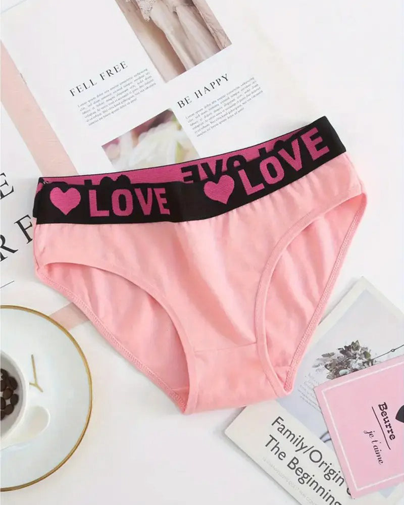 Culotte Imprimé Cœur Taille Basse