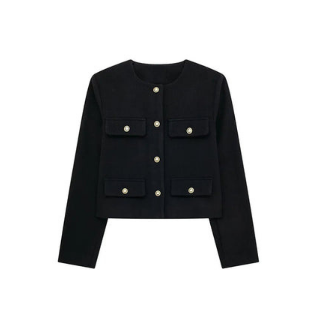 Florine | Veste vintage boutonnée à manches longues pour femme