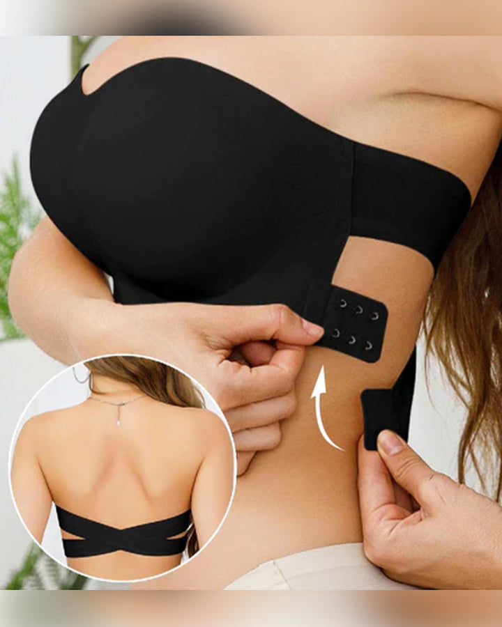 Soutien-Gorge Sans Bretelles Et Sans Armatures Avec Fermeture Latérale Croisée