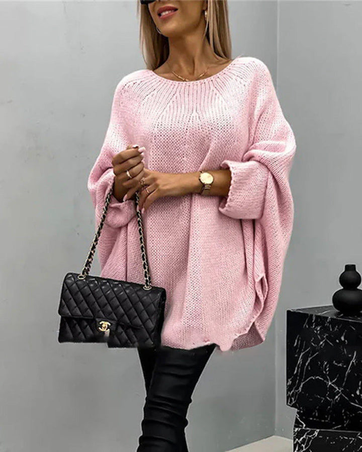 Pull cape en tricot élégant pour femme