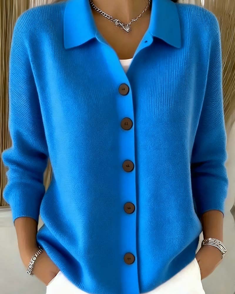 Gilet Tendance Couleur Unie À Revers