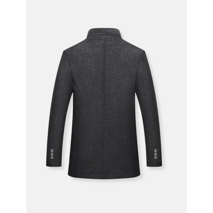 Aarav | Manteau long à manches longues avec fermeture zippée pour homme