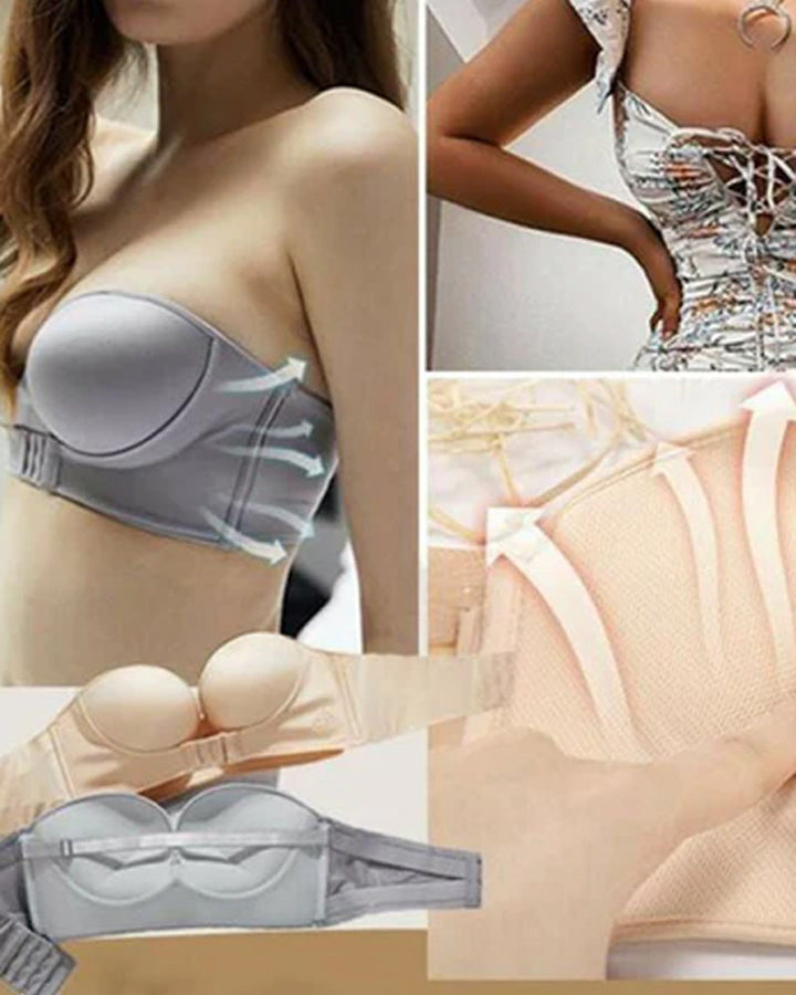 Soutien-gorge sans bretelles avec boucle sur le devant