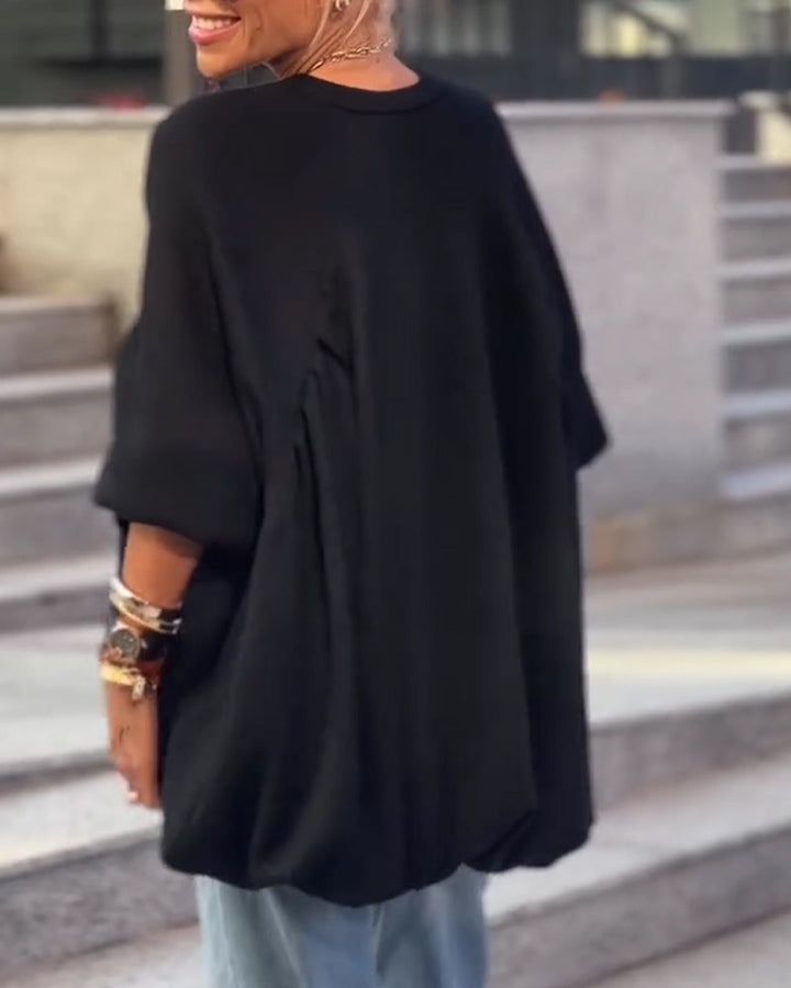 Sweatshirts Uni Loose Irrégulier