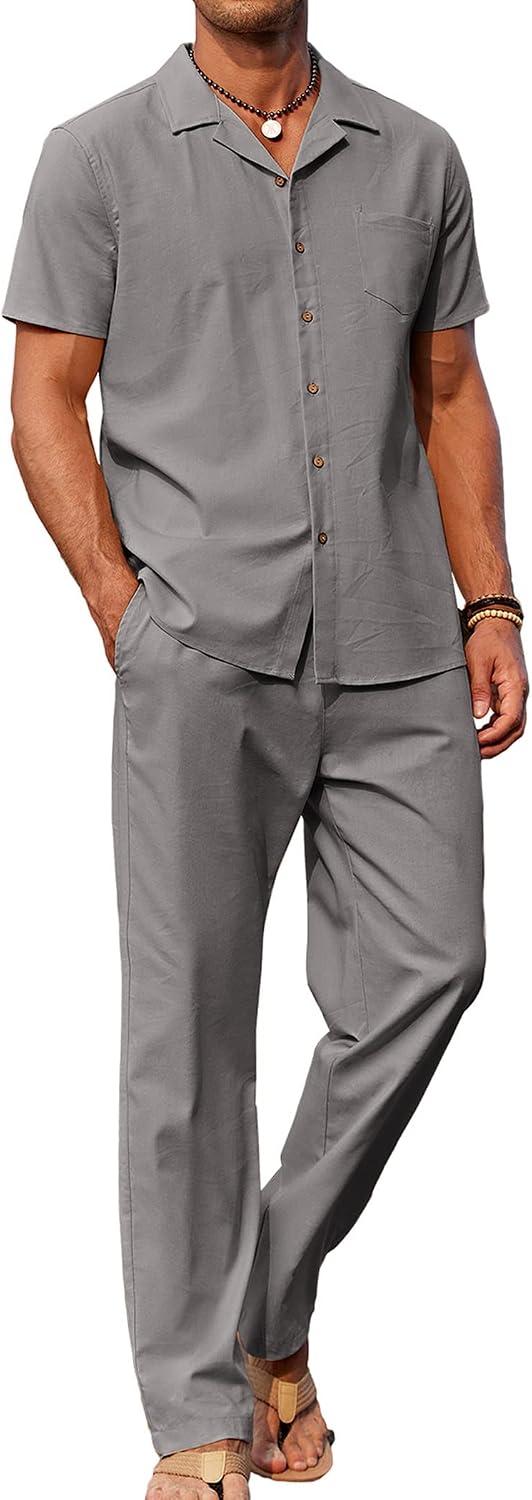 Ensemble chemise pantalon - Vert floral