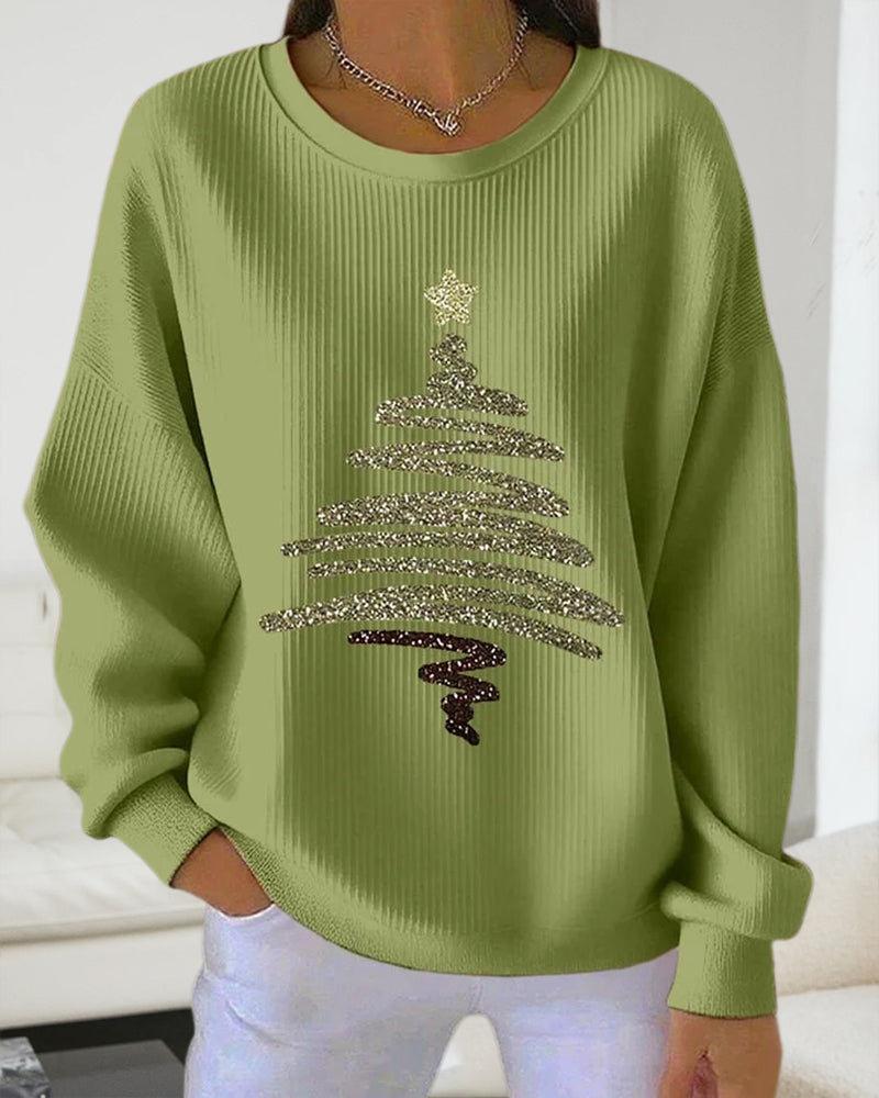 Sweat Large Creux Imprimé Noël