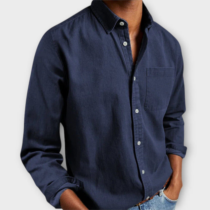Chemise artisanale - Bleu fonce