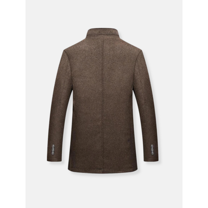 Aarav | Manteau long à manches longues avec fermeture zippée pour homme