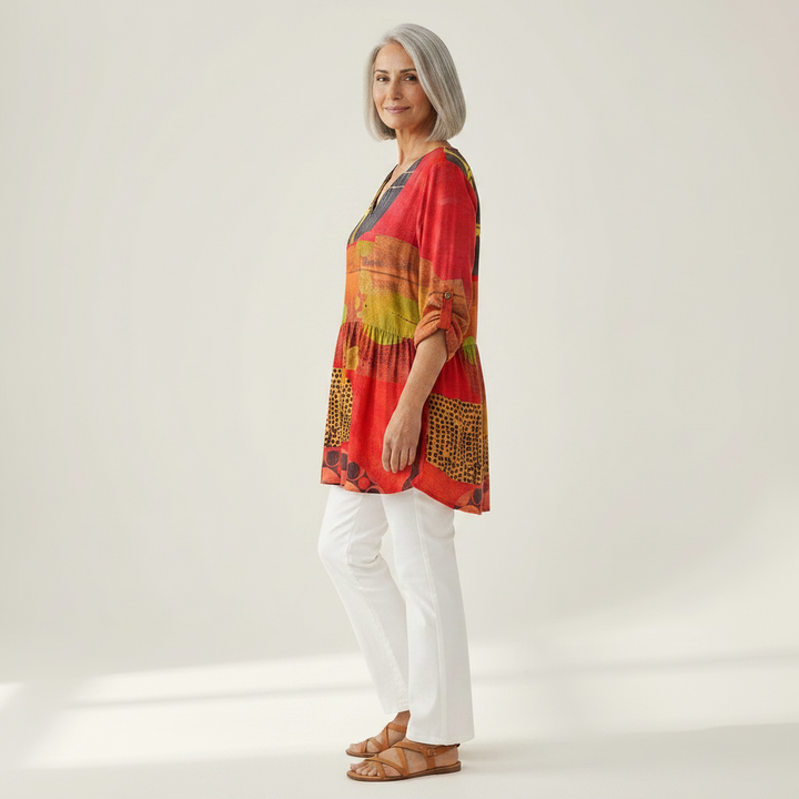 Skylar - Blouse longue imprimée