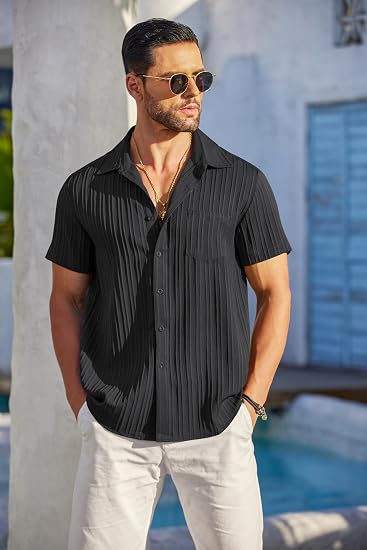 Chemise texturee a poche