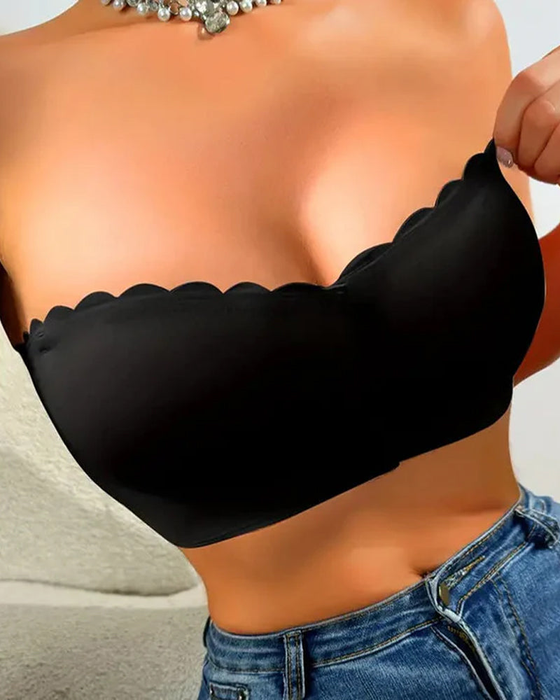Soutien-Gorge Sans Couture Devant Attache Bandeau Sans Bretelles
