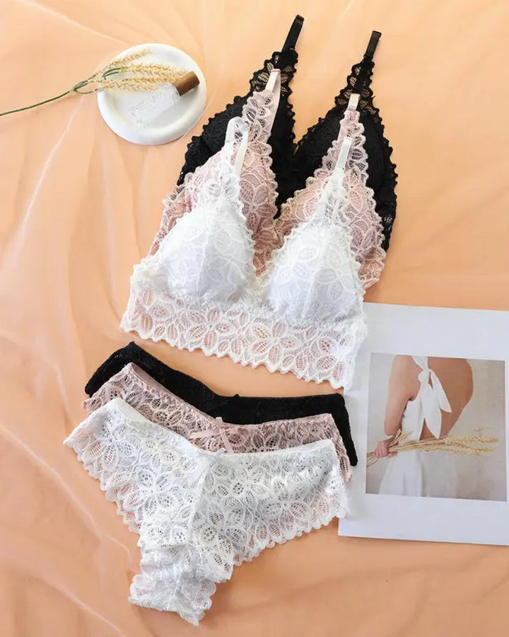 Ensemble De Sous-Vêtements Femme Dentelle Romantique