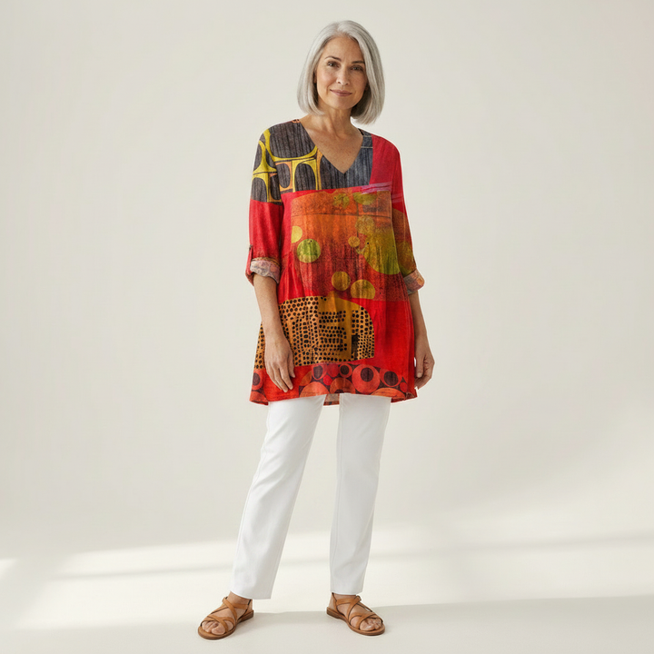 Skylar - Blouse longue imprimée
