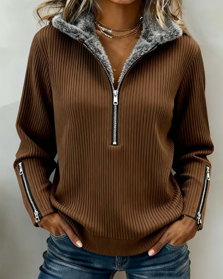 Sweat Demi-Zip Col Casual