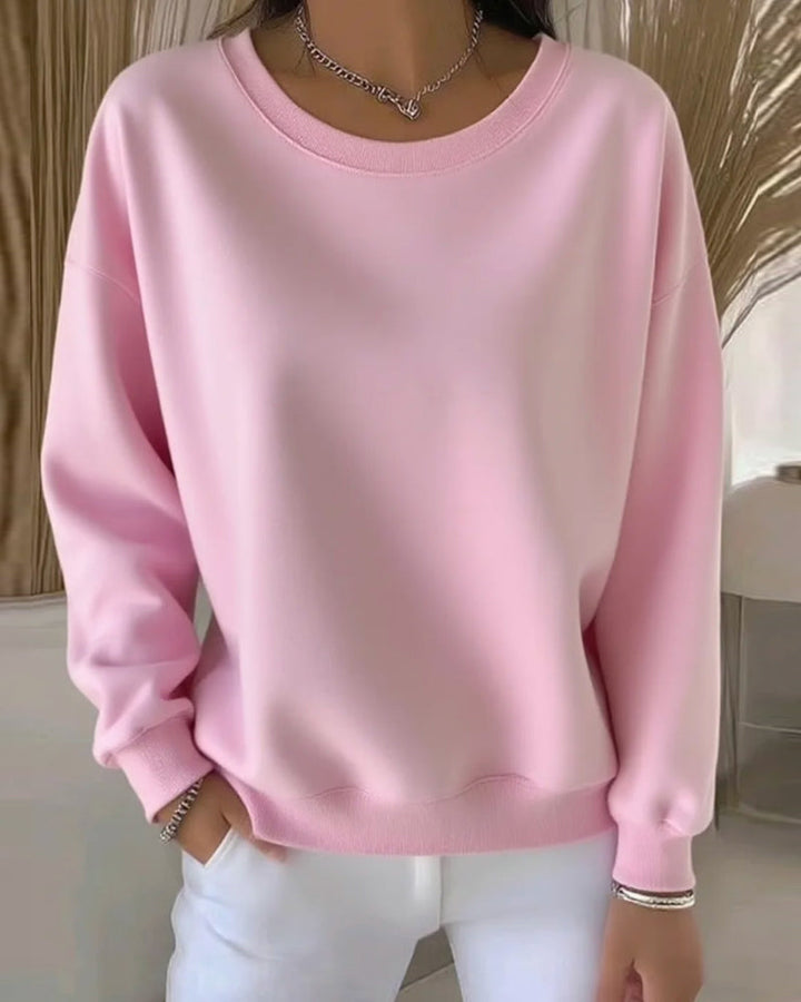 Sweat-Shirt Décontracté Uni