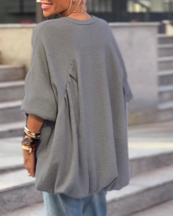 Sweatshirts Uni Loose Irrégulier