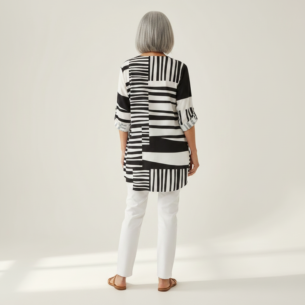 Quinn - Blouse longue imprimée
