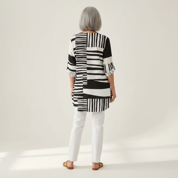 Quinn - Blouse longue imprimée
