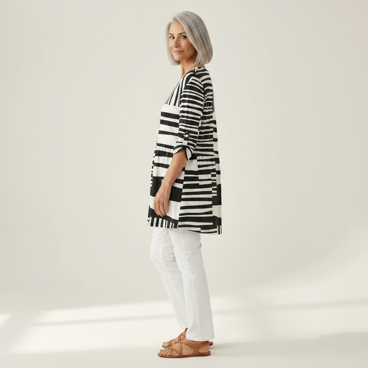 Quinn - Blouse longue imprimée