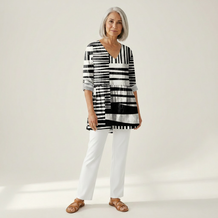 Quinn - Blouse longue imprimée