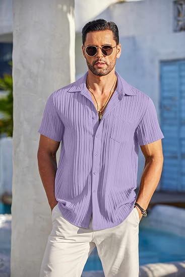 Chemise texturee a poche
