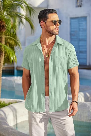 Chemise texturee a poche