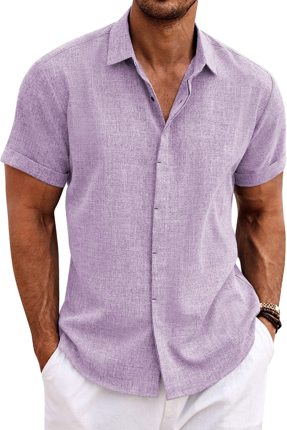 Chemise manches courtes - Bleu denim