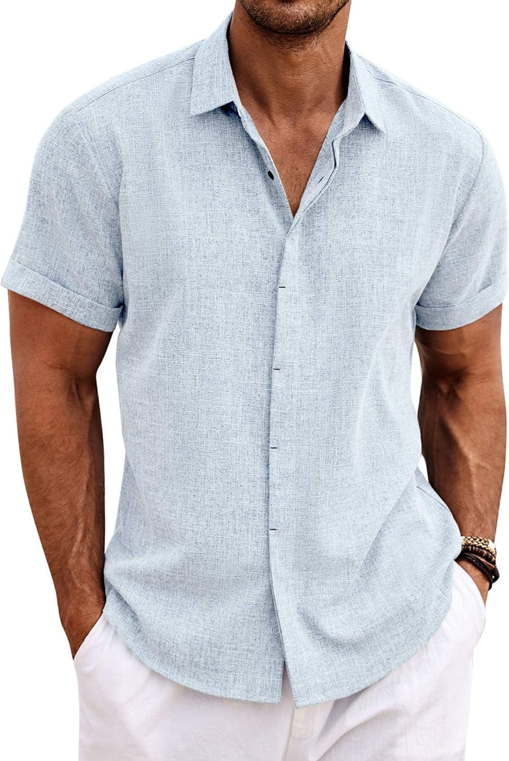 Chemise manches courtes - Bleu fonce
