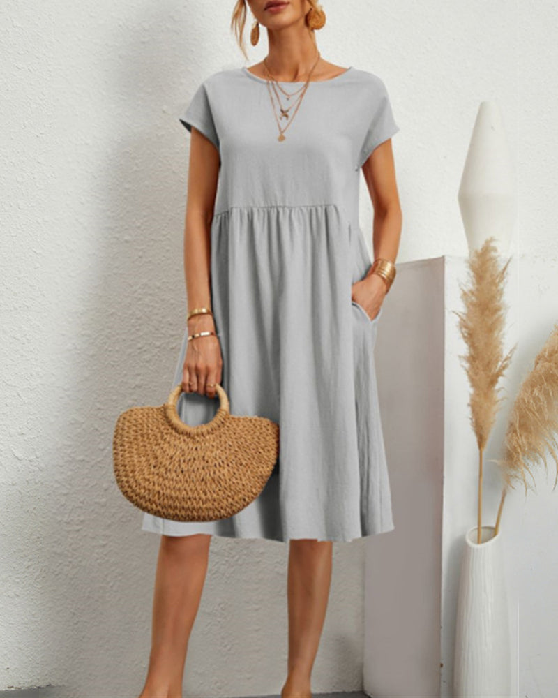 Robe ample à encolure ronde