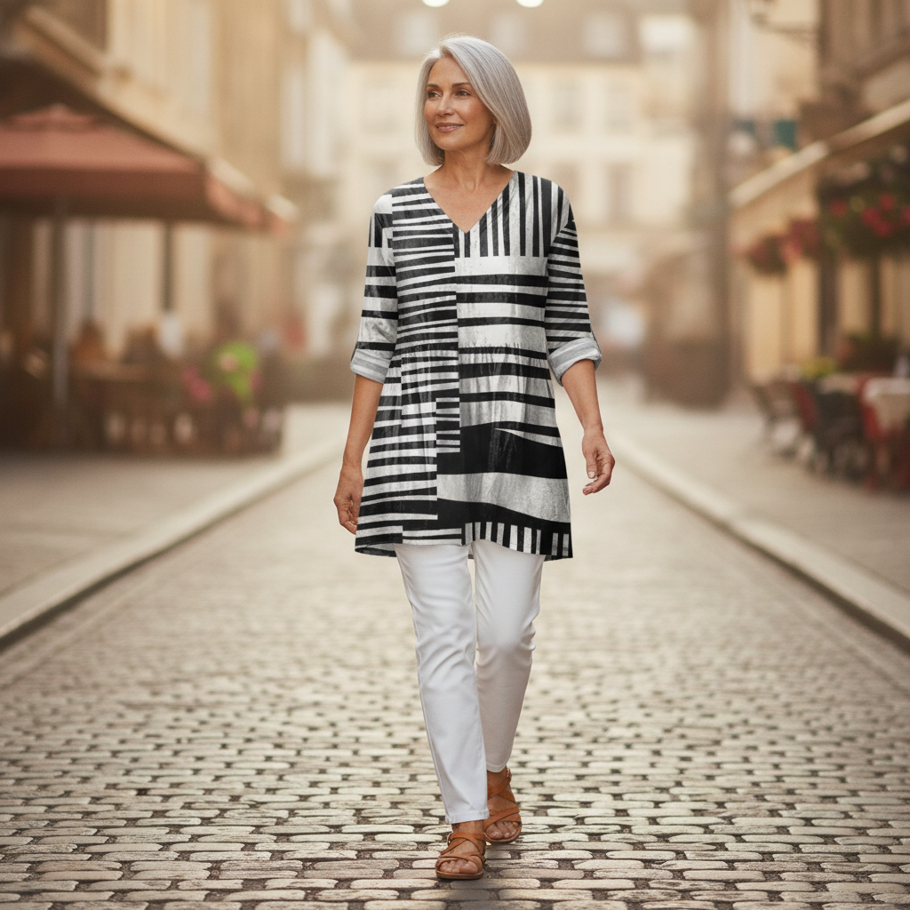 Quinn - Blouse longue imprimée