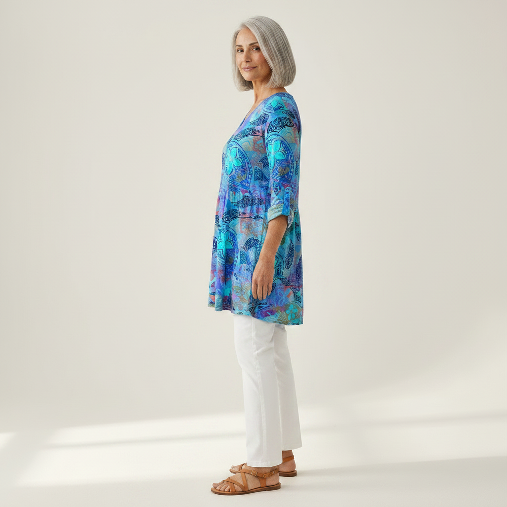 Riley - Blouse longue imprimée