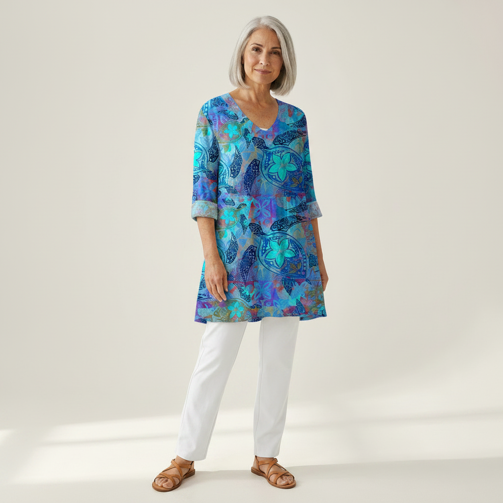 Riley - Blouse longue imprimée
