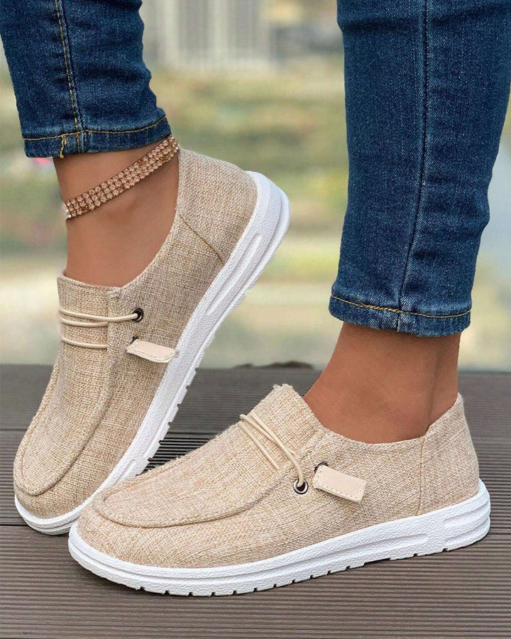 Ballerines décontractées à enfiler de couleur unie