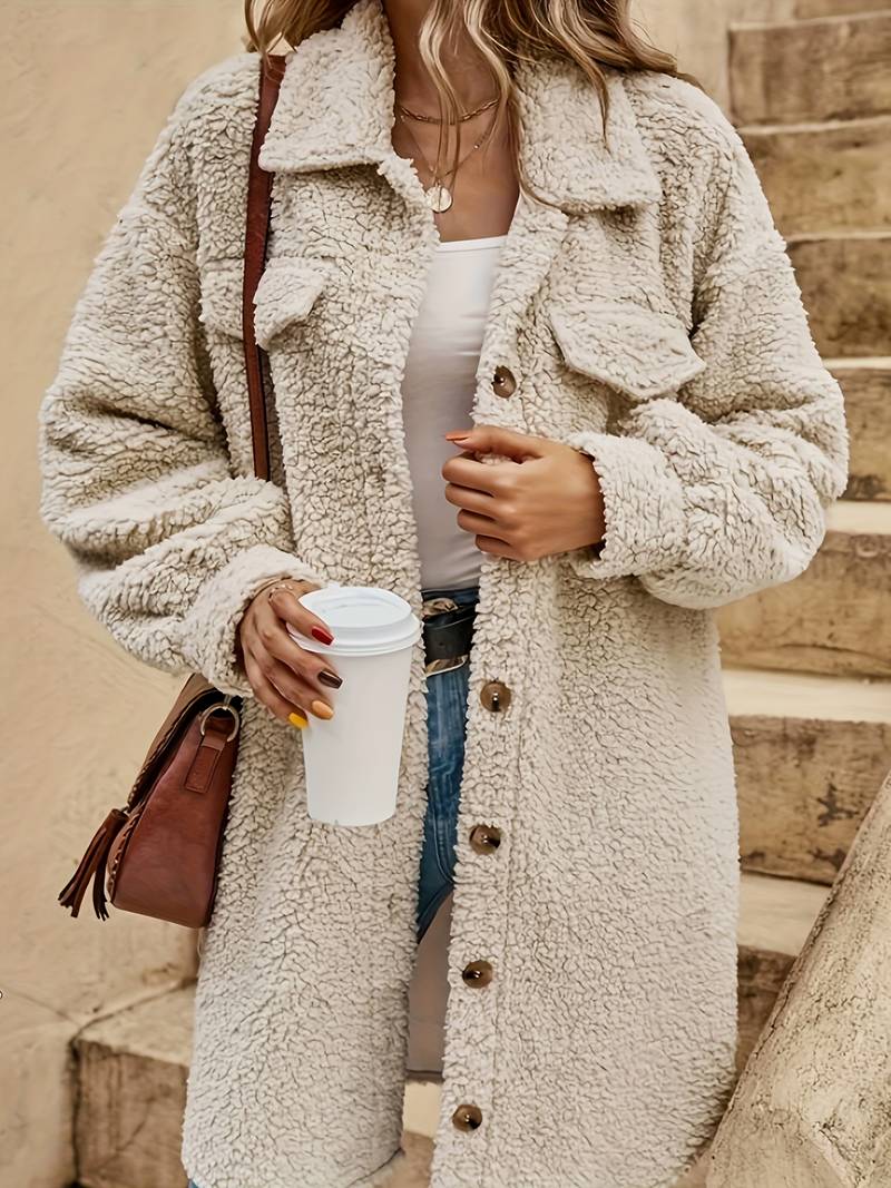 Karina | Manteau en peluche à coupe oversize pour femme