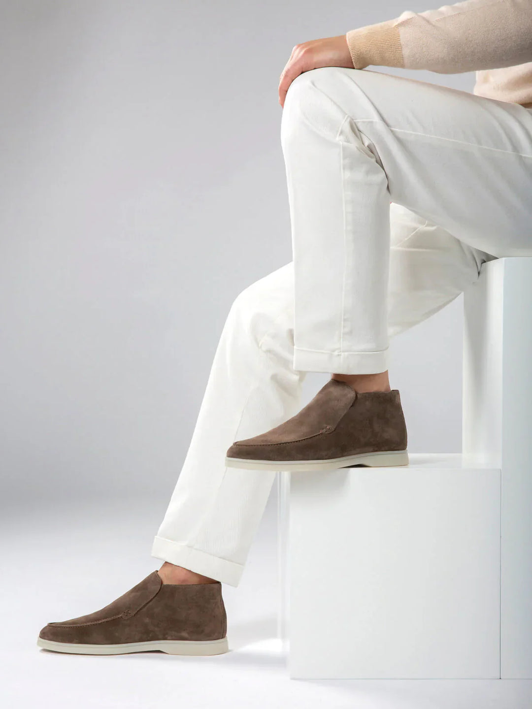 Mocassins de ville en daim avec confort pour hommes