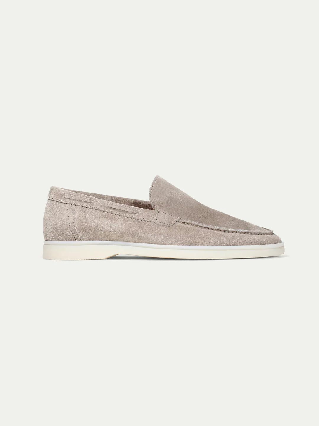 Mocassins de Yacht en daim gris clair pour hommes