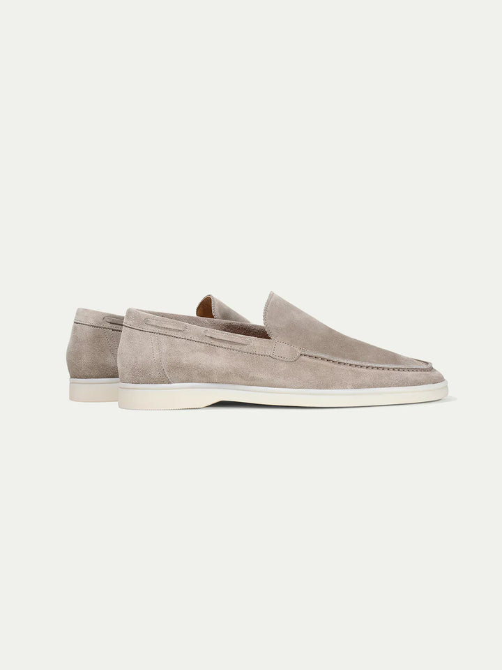 Mocassins de Yacht en daim gris clair pour hommes