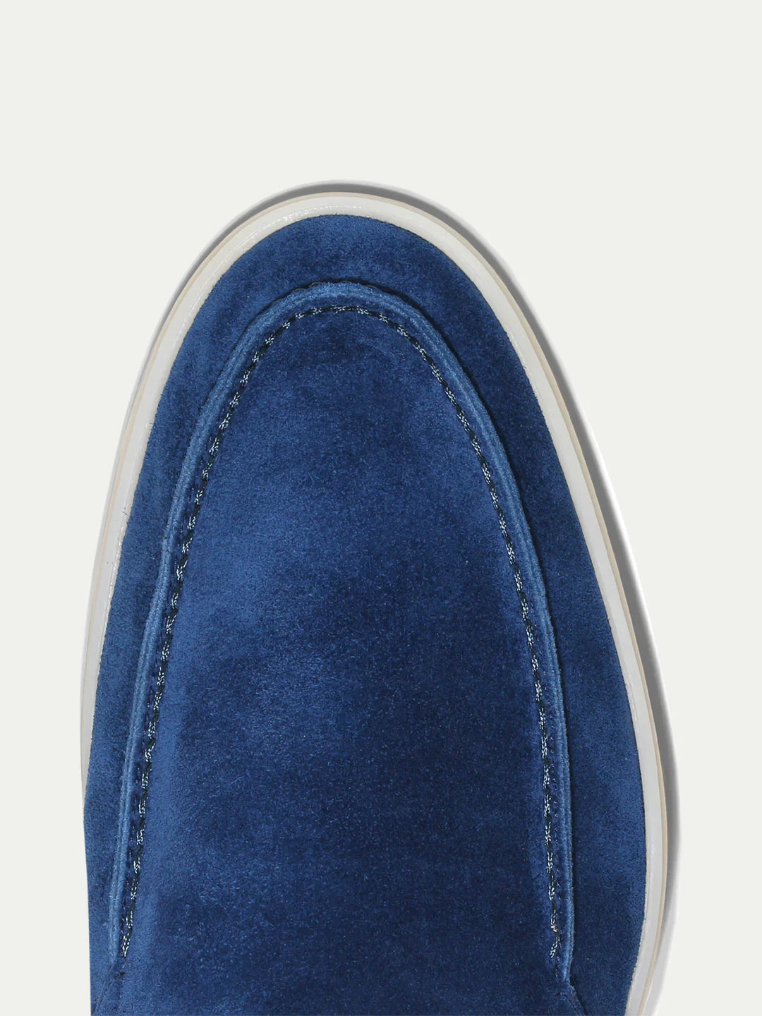 Mocassins en daim ultramarine avec design sans lacets pour hommes